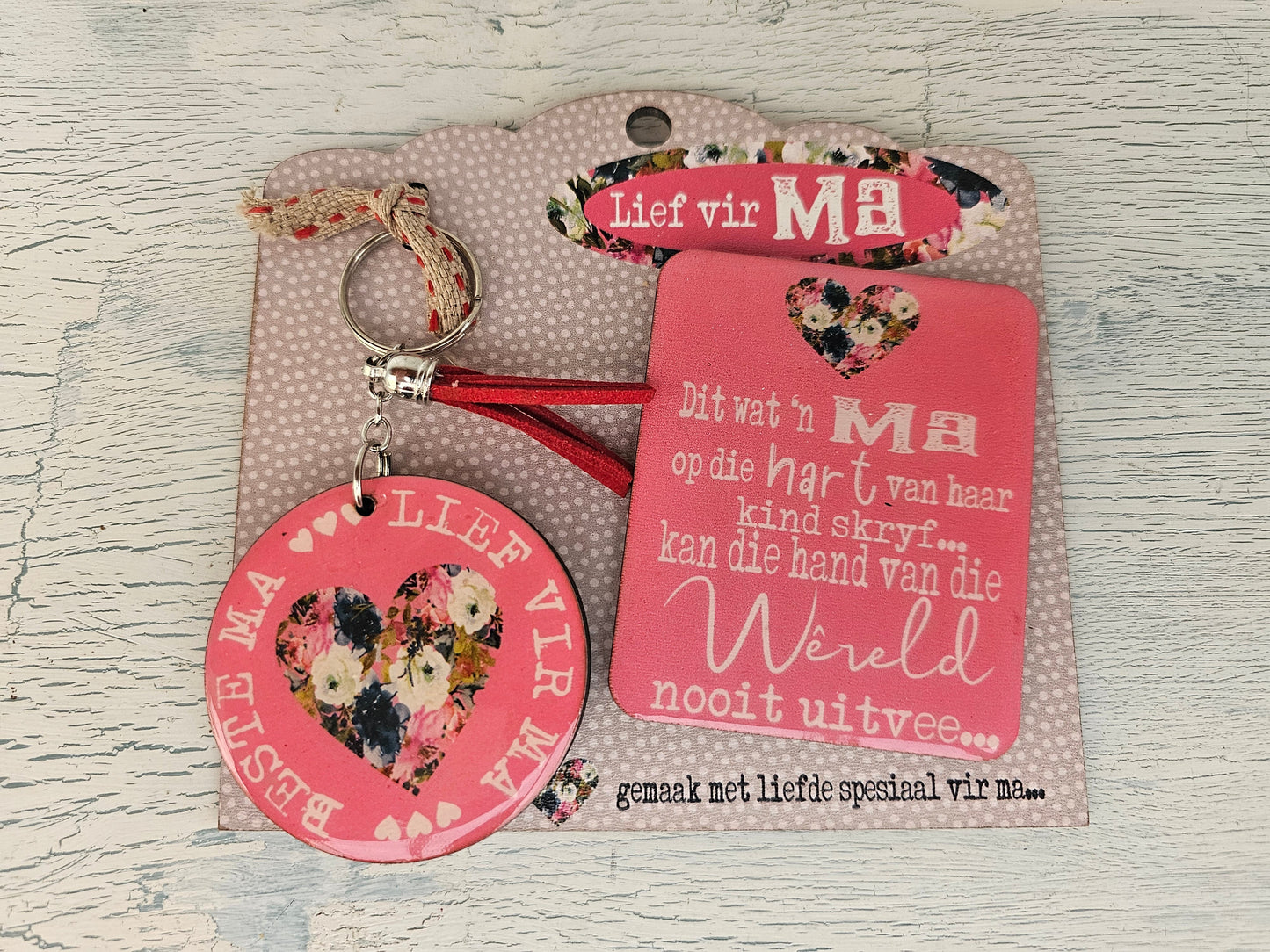 Magnet keyring combo pienk