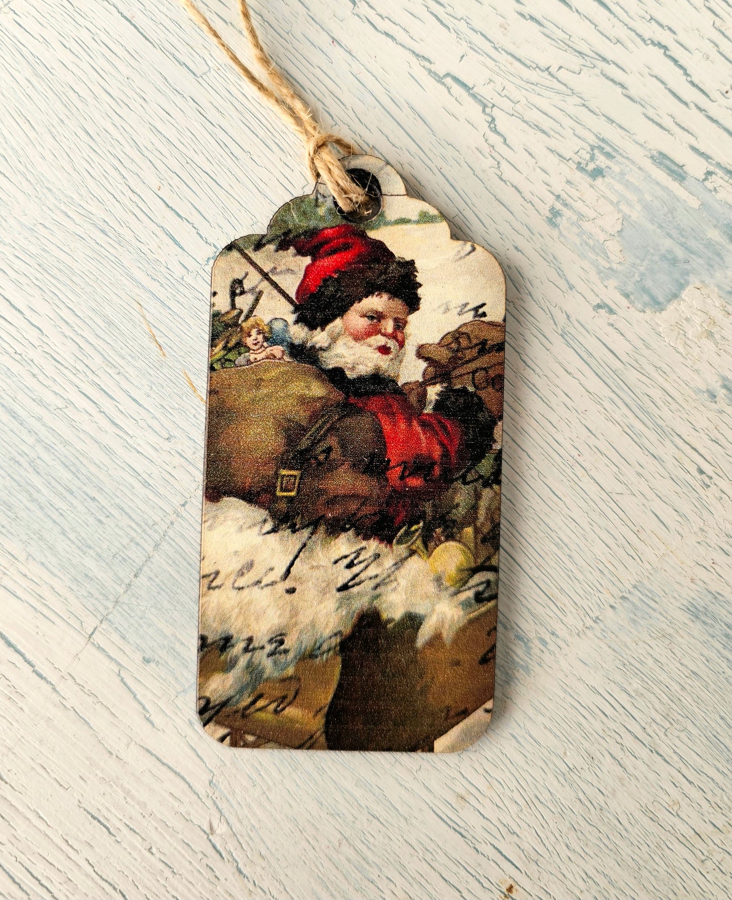 Christmas wooden gift tags