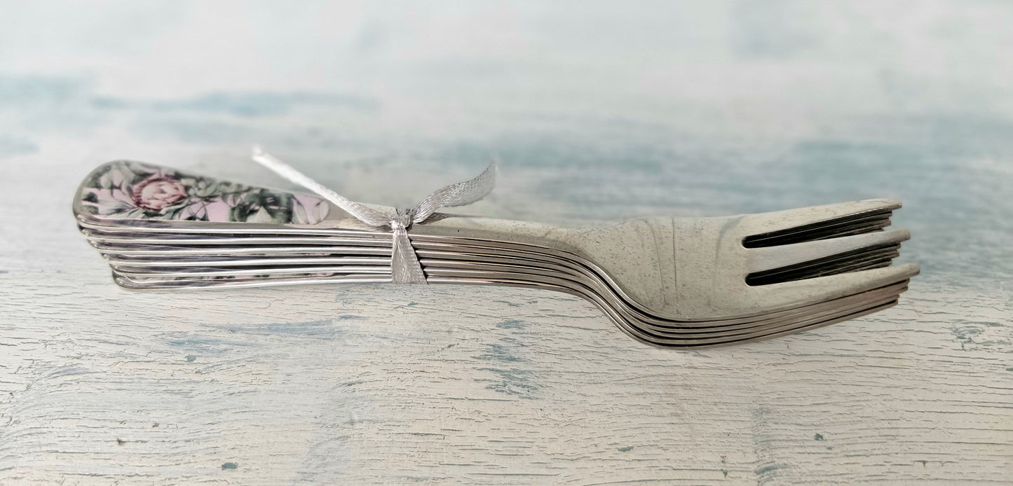 Set of 6 Cake forks - protea