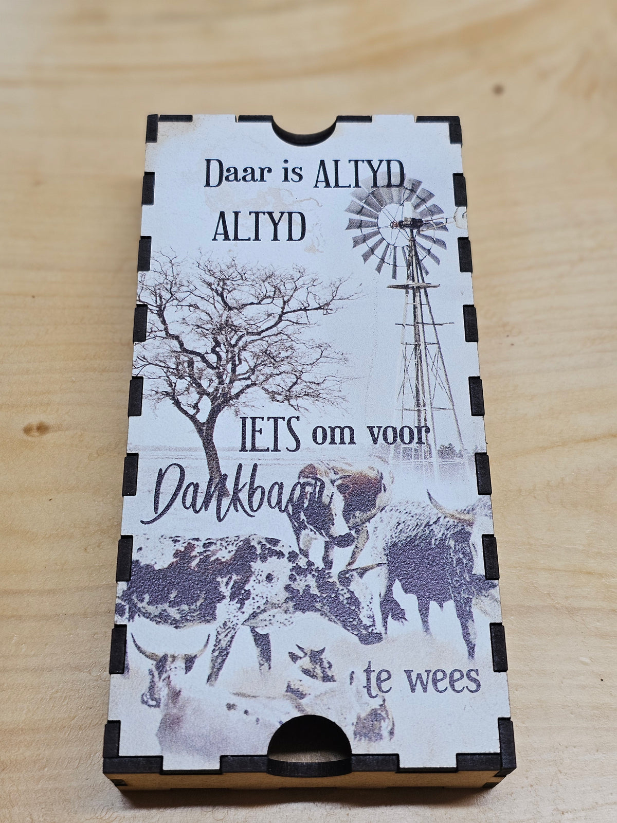 Chocolate/trinket gift box - Dankbaar