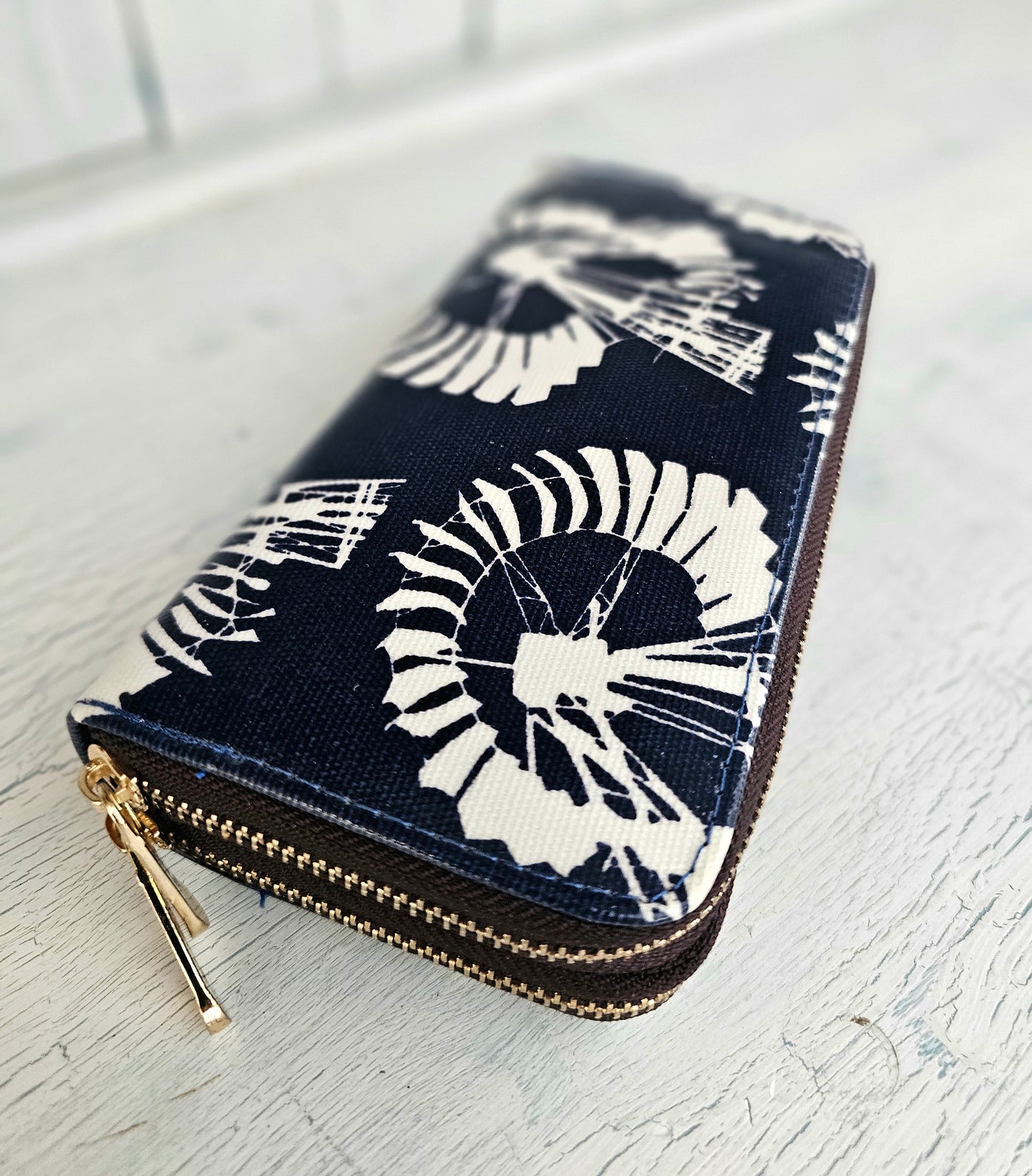 Wallet - navy windmill