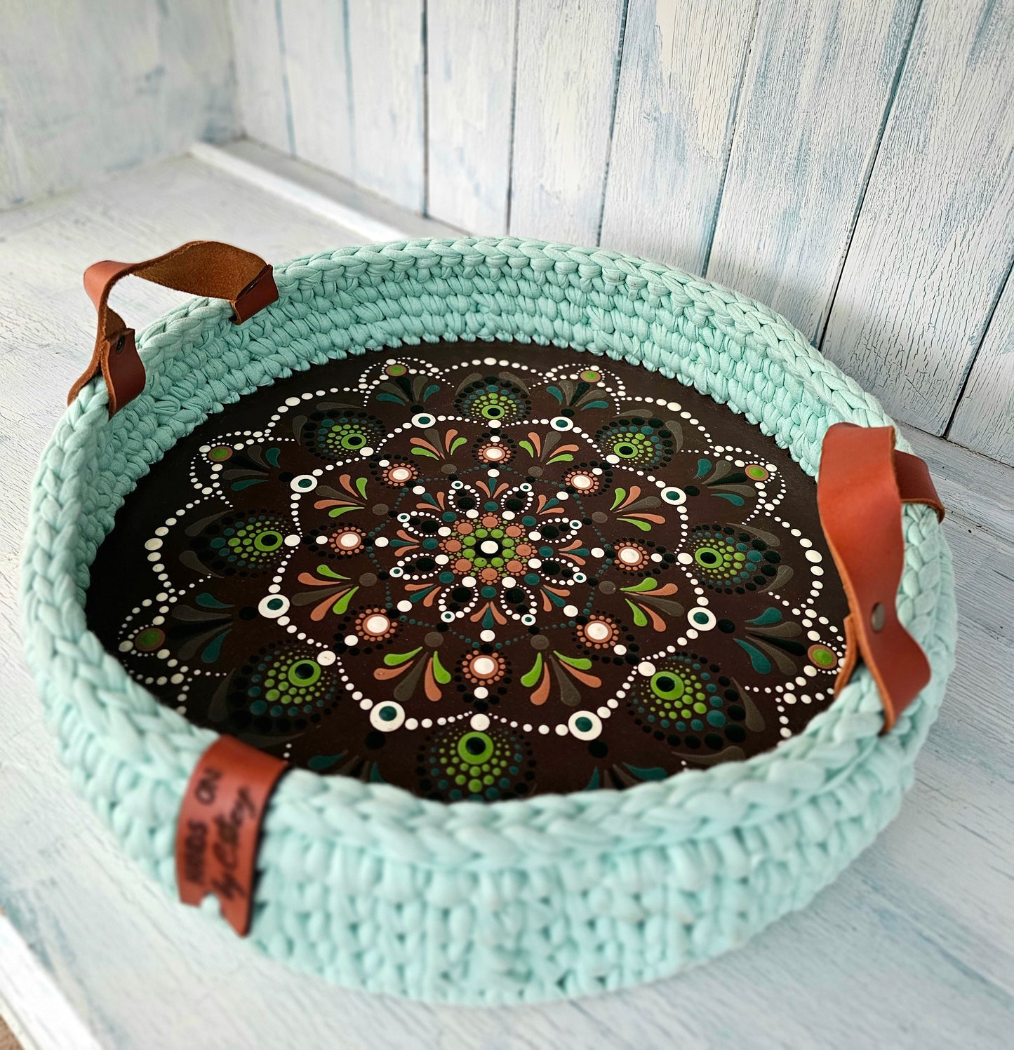 Braided hand crafted tray 35cm
