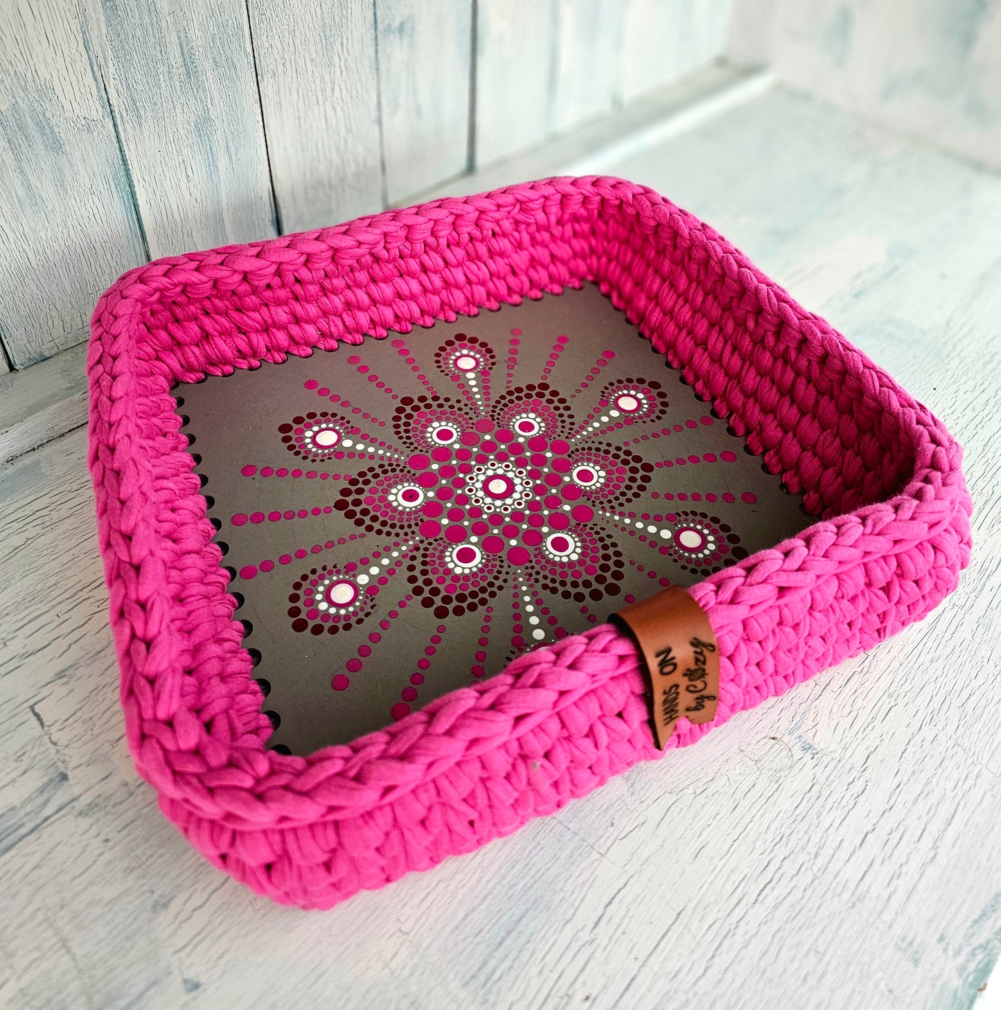 Braided hand crafted tray 25cm