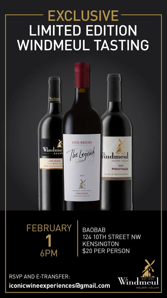 Windmeul Kelder's Inaugural Wine Tasting at Baobab, Calgary