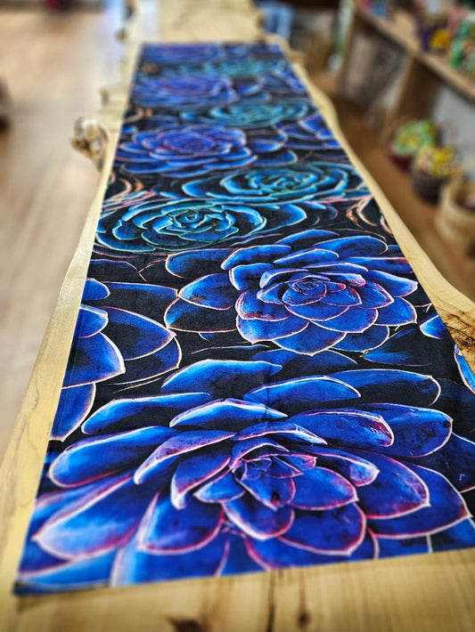 Table runner - Velvet - succulent
