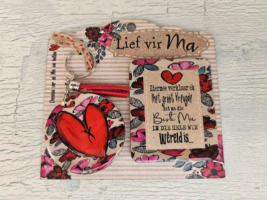 Magnet keyring combo hartjie