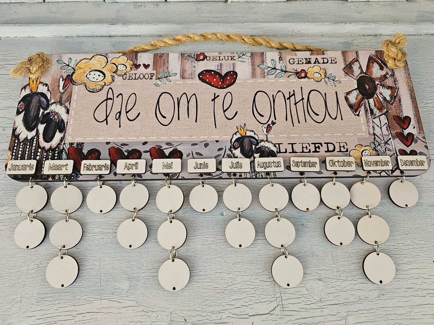 Birthday calander skapie