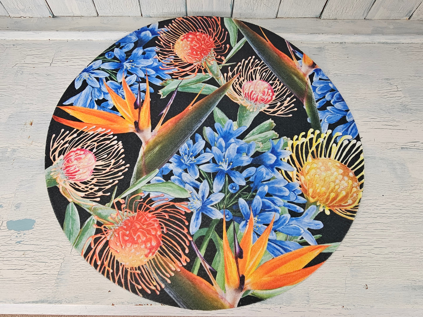 Round placemat - Strelitzias 40cm