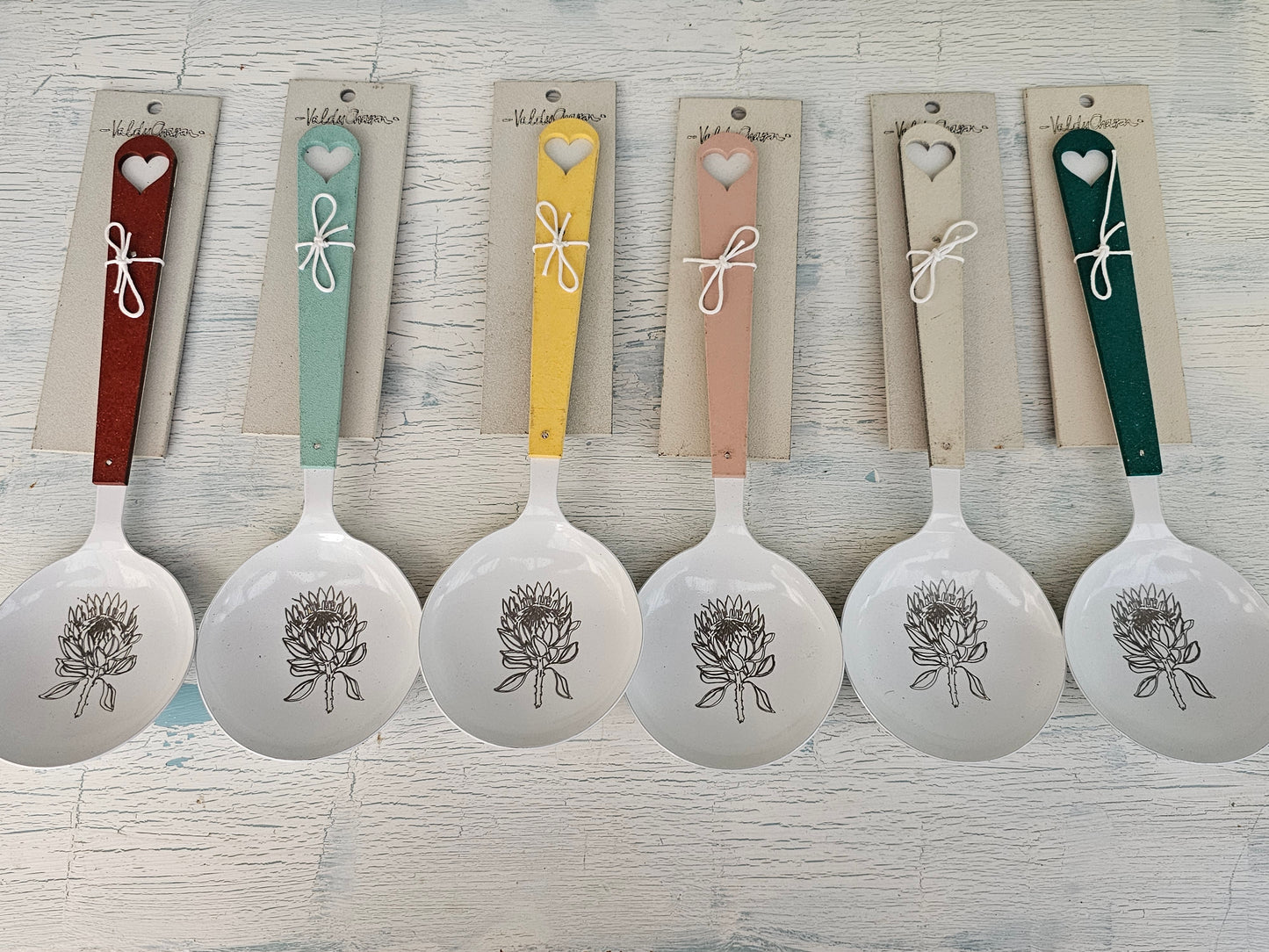 Enamel dish up spoon (multiple colors) Protea Large