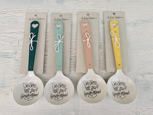 Enamel dish up spoon (multiple colors) Die Jirre lief jou