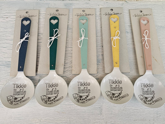 Enamel dish up spoon (multiple colors) Tikkie liefde