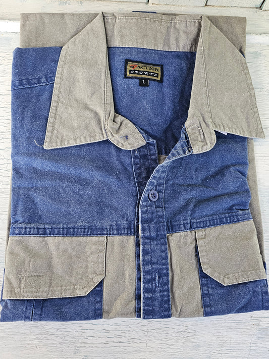 Two tone bush shirts