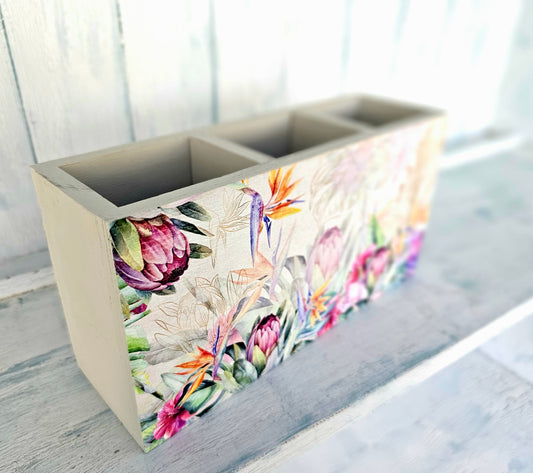 Cutlery Holder - Strelitzia & Proteas