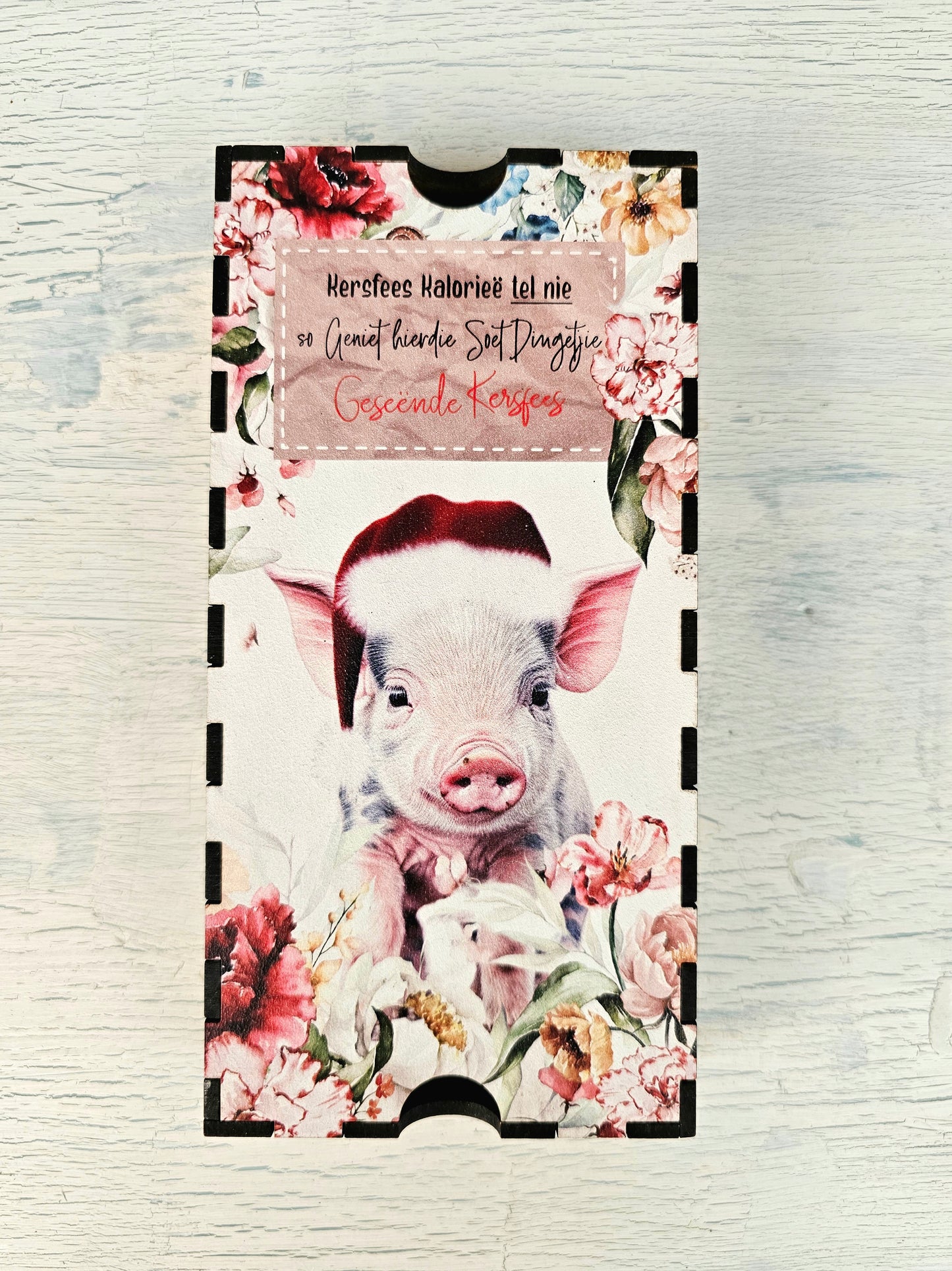 Chocolate/trinket gift box - Kersfees Kaloriee tel nie