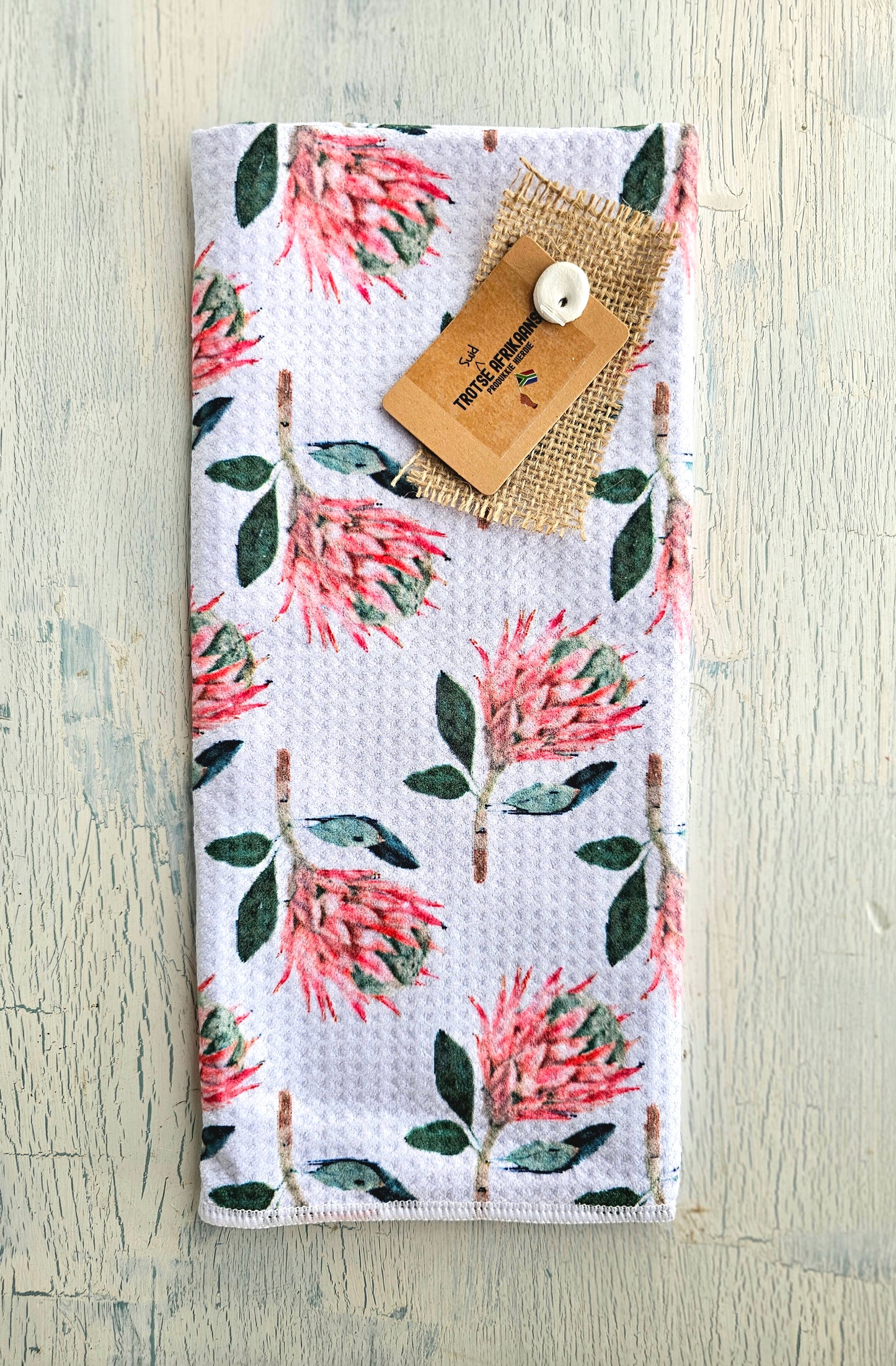 Tea towel - Pink Proteas