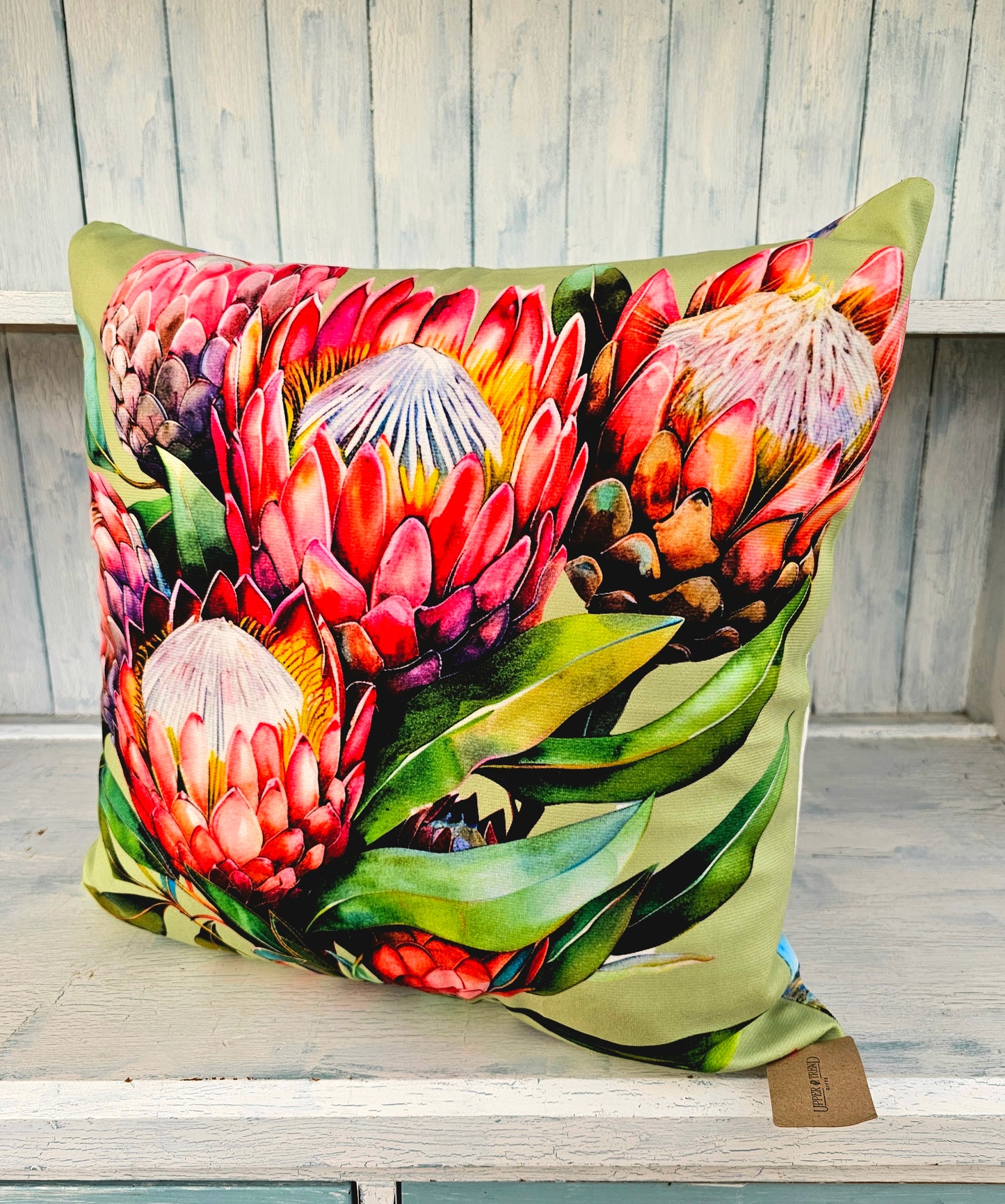 Cushion cover - double sided Proteas SA Green