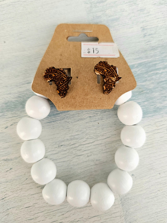 Africa beaded jewelry set