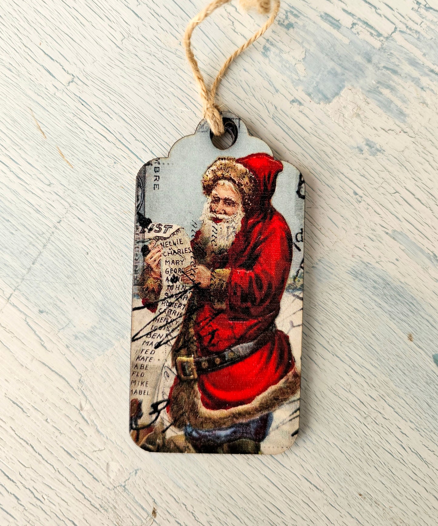 Christmas wooden gift tags