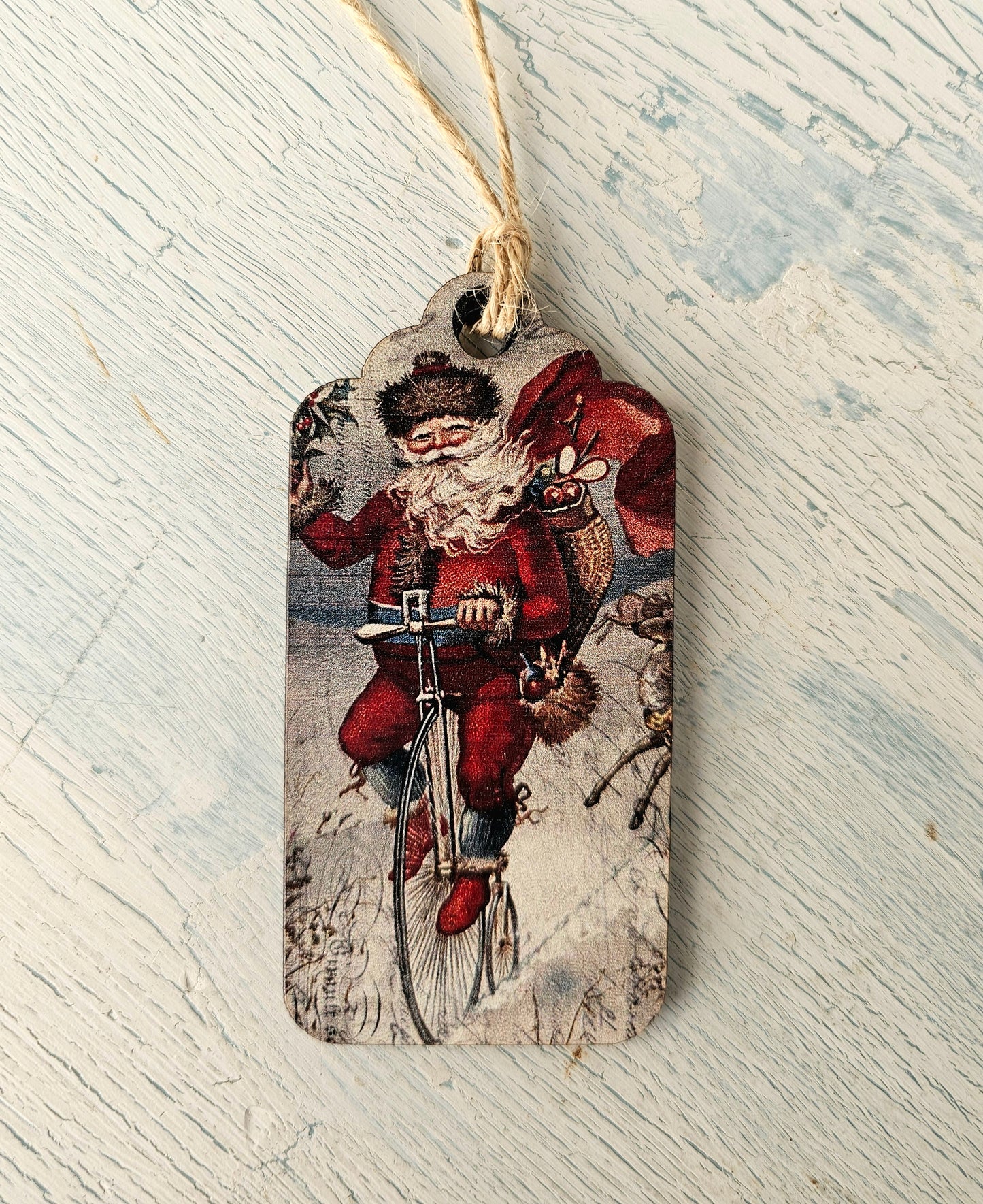 Christmas wooden gift tags