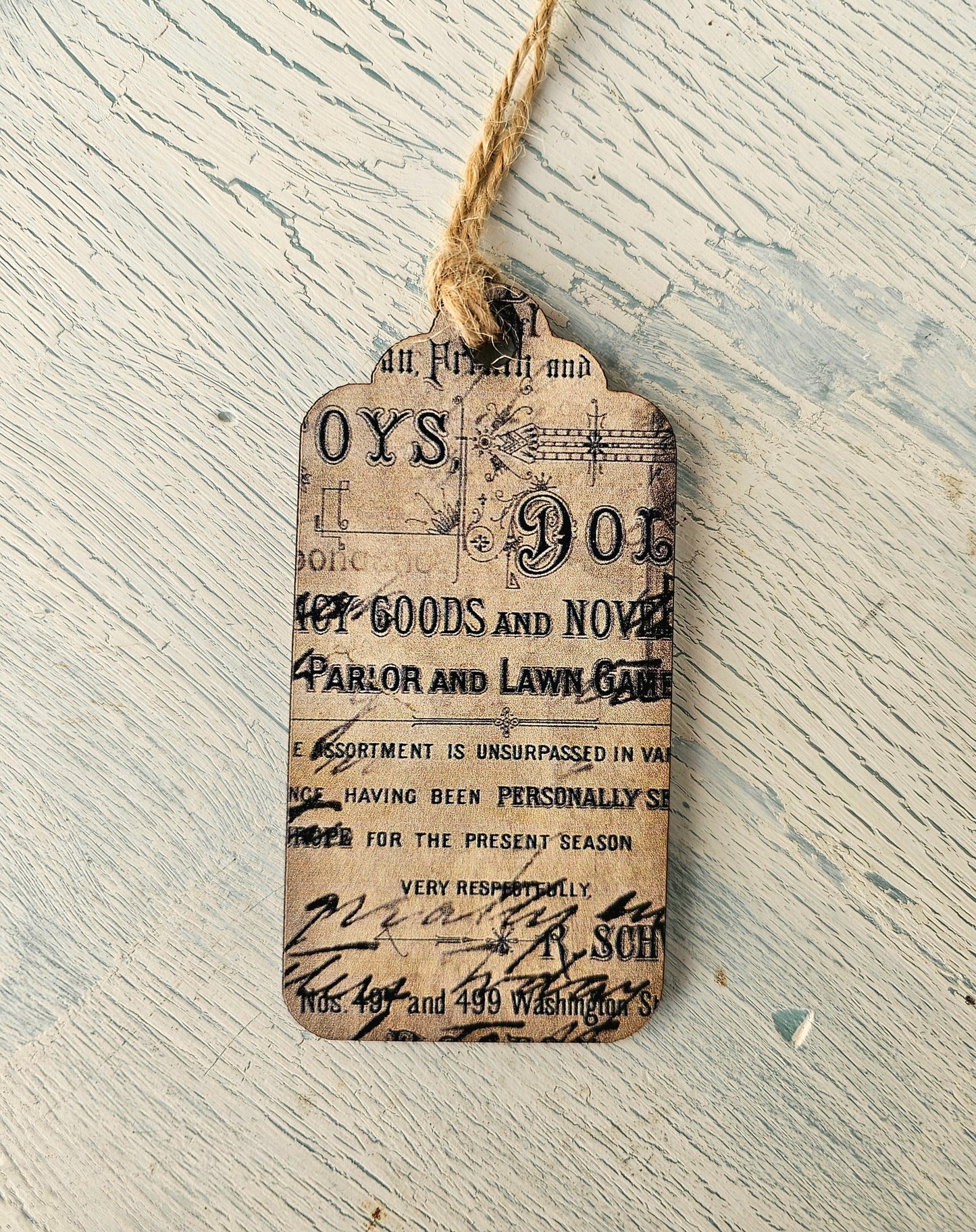 Christmas wooden gift tags