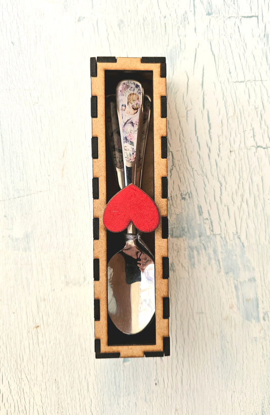 Set of 6 Teaspoons - protea grey