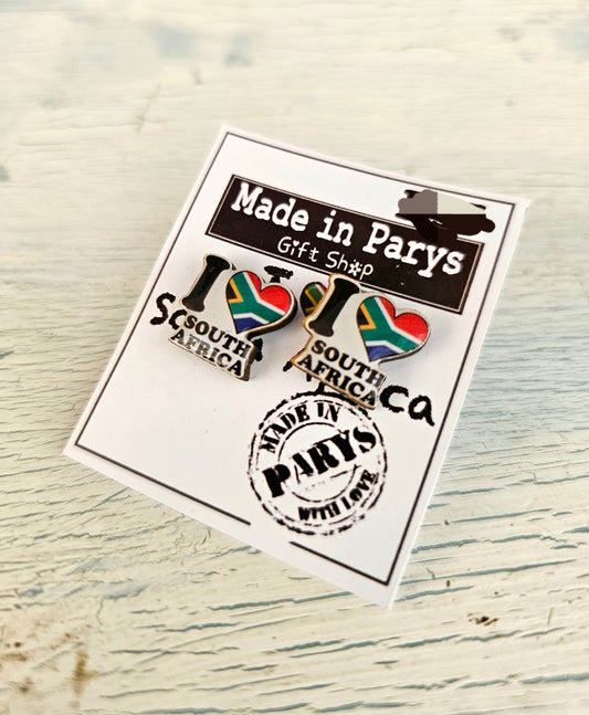 I love SA earring studs