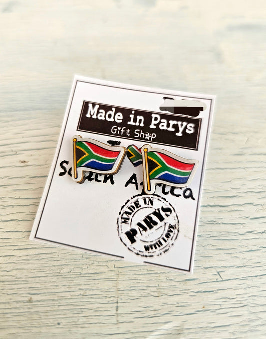 SA flag earring studs