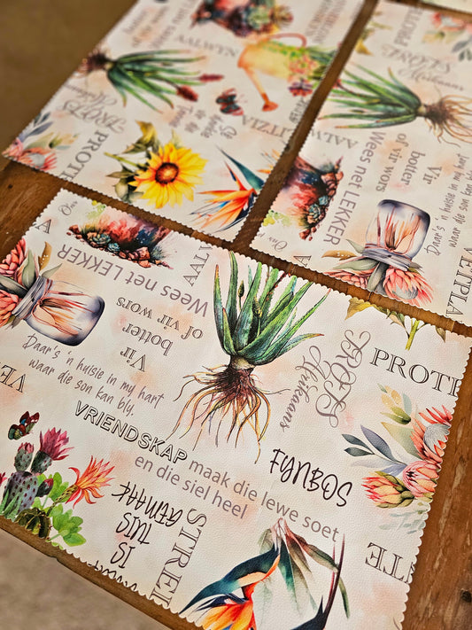 Placemats ×4 - Vinyl/canvas