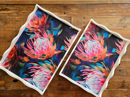 Wooden tray with Vinyl design