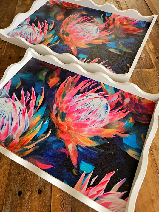 Wooden tray with Vinyl design