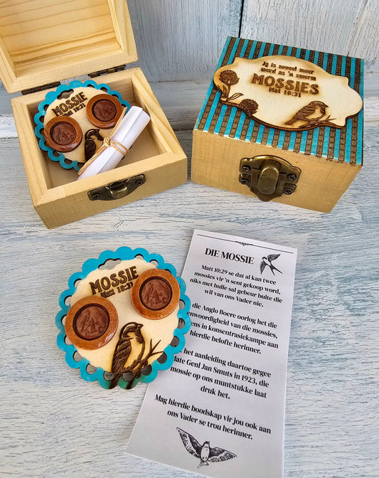 Mossie oorbel houer stel