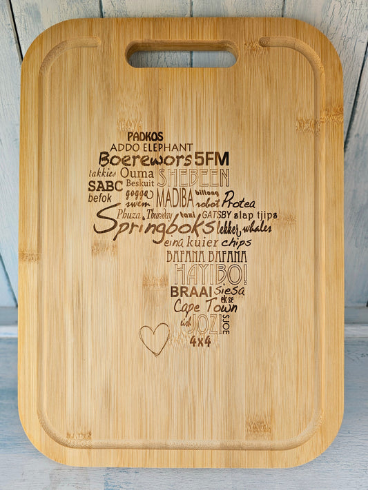 Bamboo cutting board - Africa