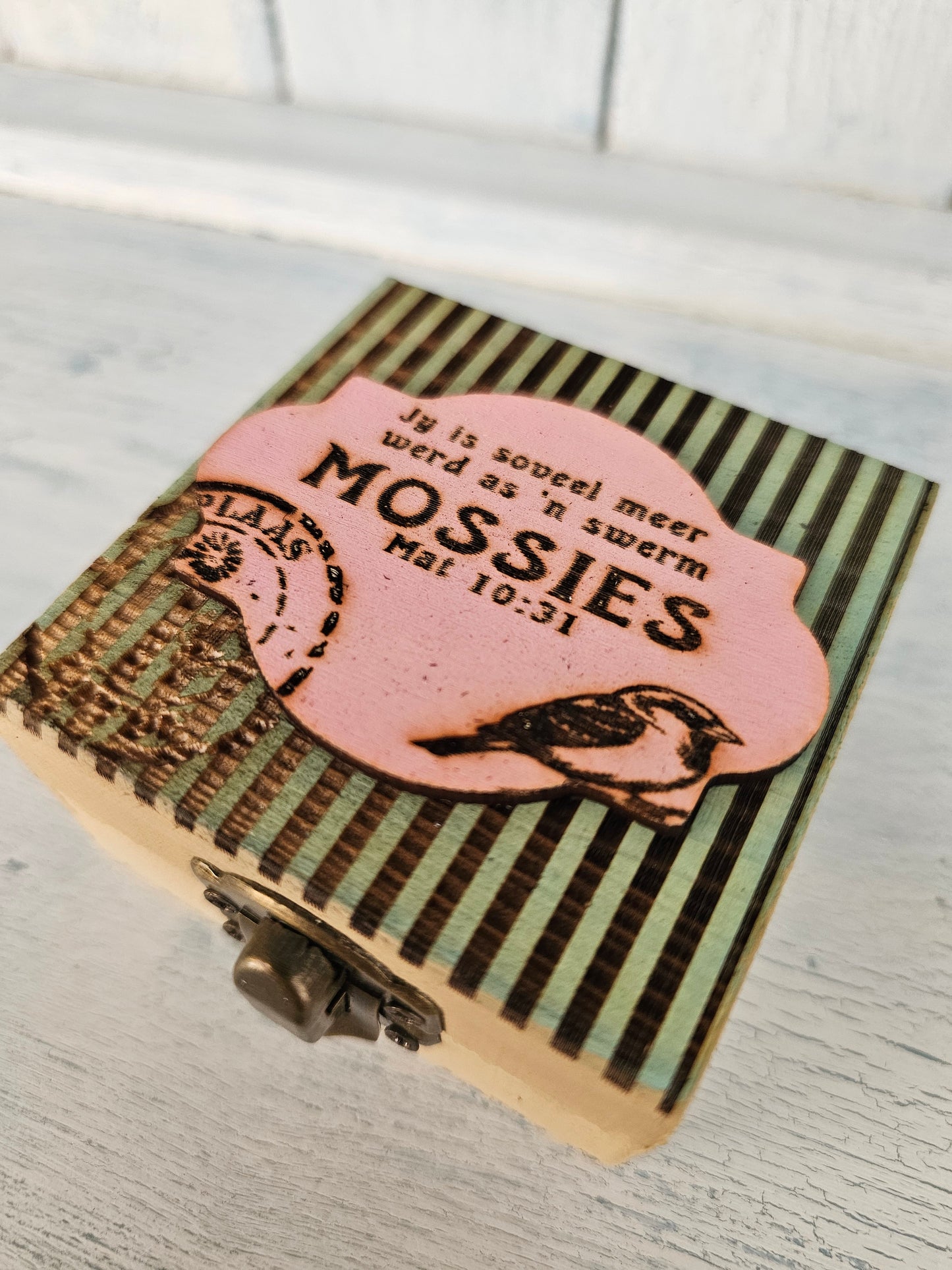 Mossie oorbel houer stel