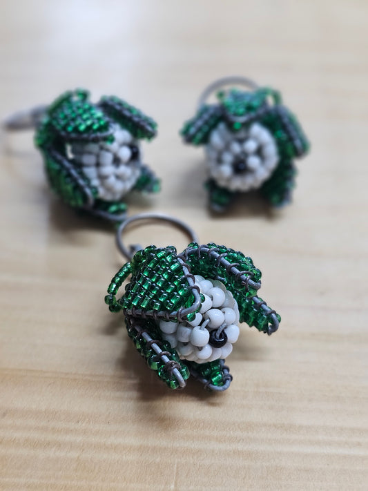 Beaded Protea keyring