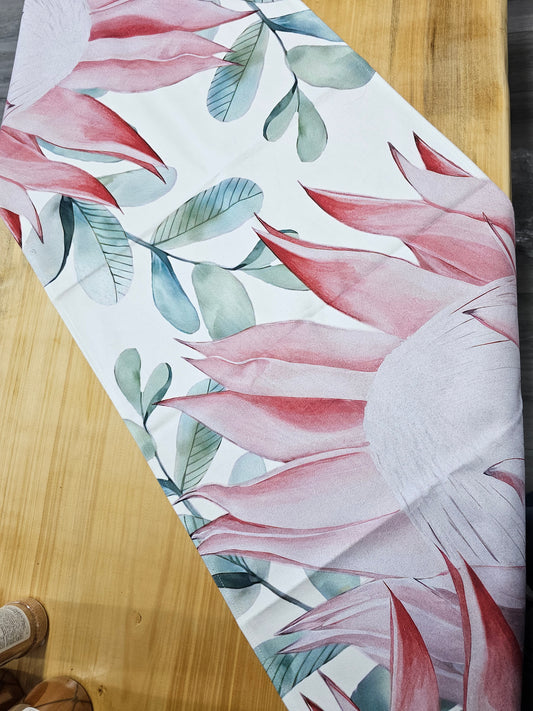 Table runner - Velvet - Pink protea