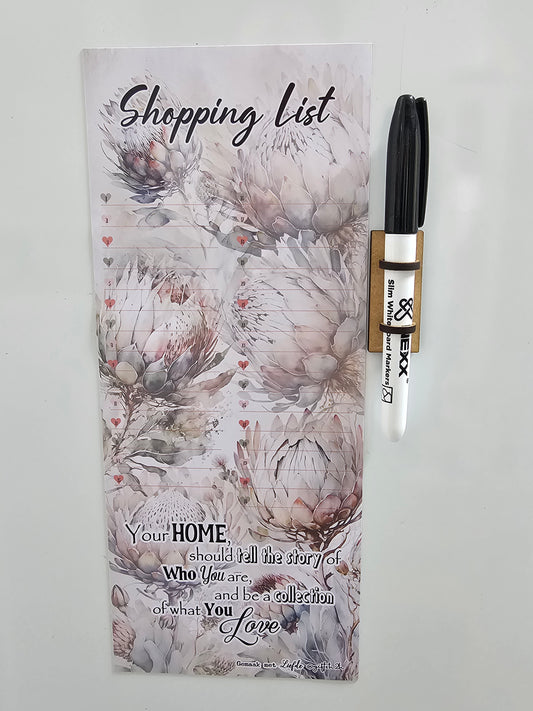 Shopping list fridge magnet