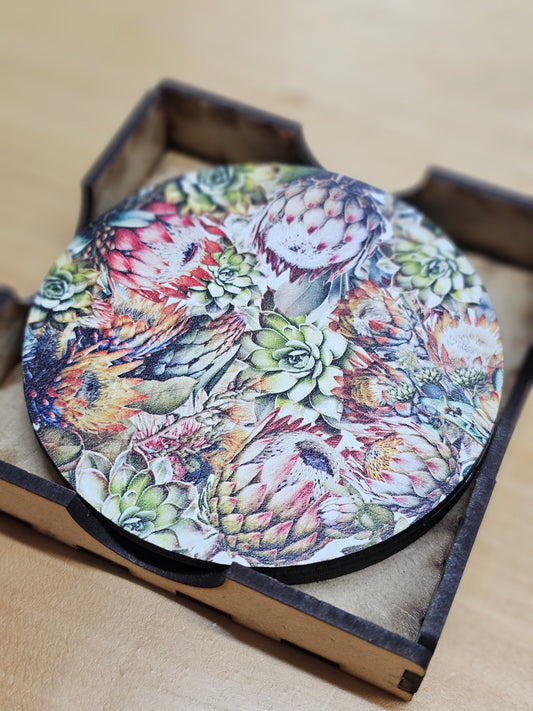 Coasters set of 4 - Proteas