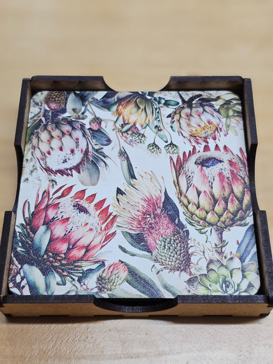 Coasters set of 4 - Proteas
