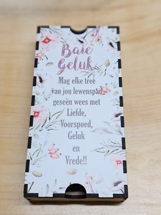 Chocolate/trinket gift box - Baie geluk