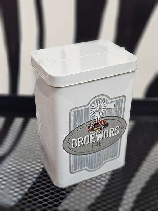 Droewors blikkie
