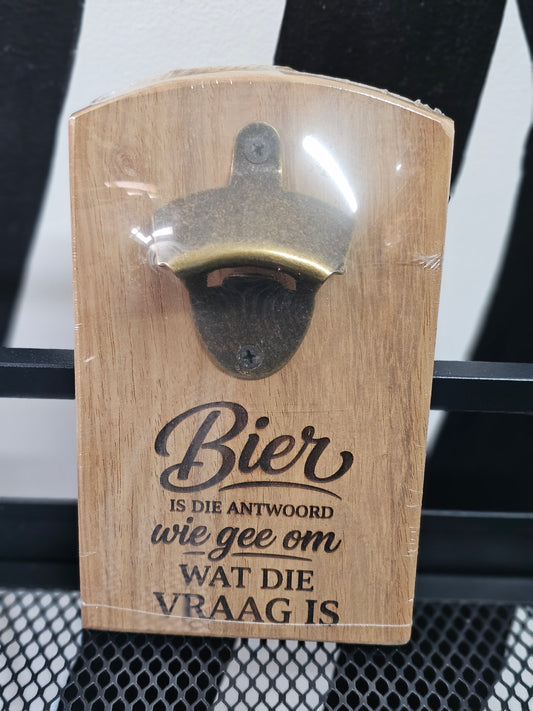 Mounted Bottle opener -  bier is die antwoord