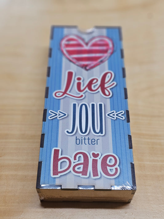 Chocolate/trinket gift box - Lief jou baie