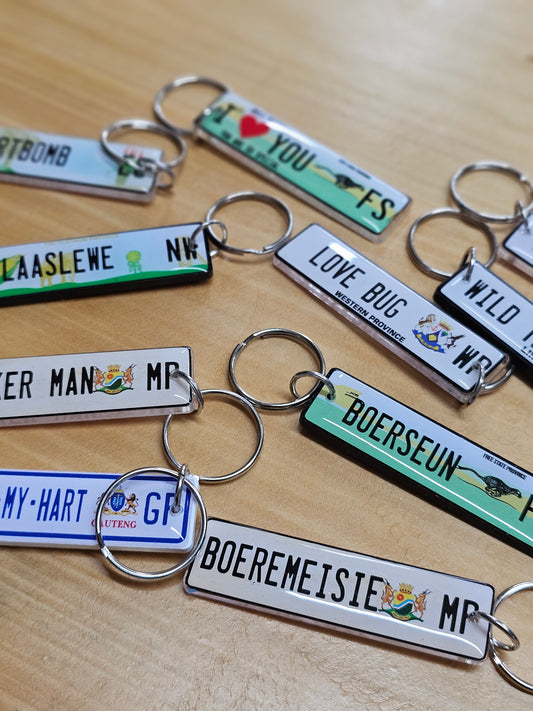 Nommerplaat keyring - Multiple options