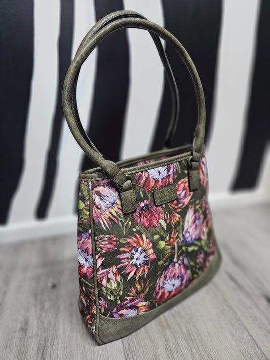 Tan Handbag - Proteas Olive