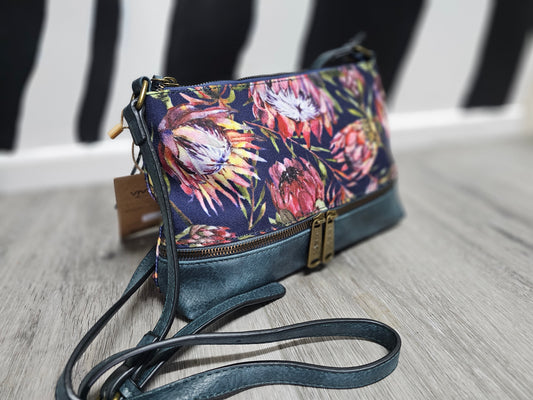 Brown Handbag - Proteas Navy