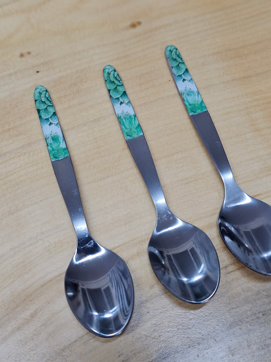 tea spoon - succulents