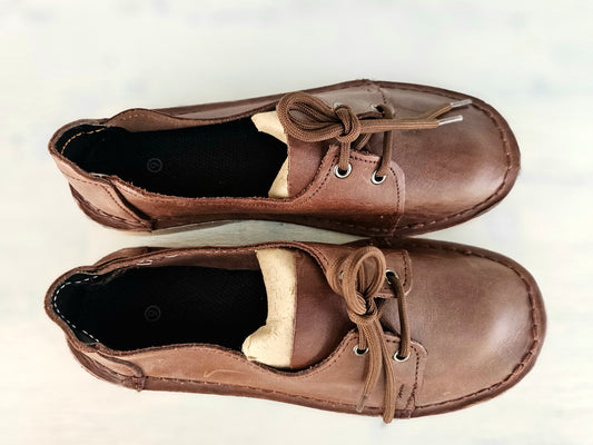 Leather Low cut vellies - dark brown