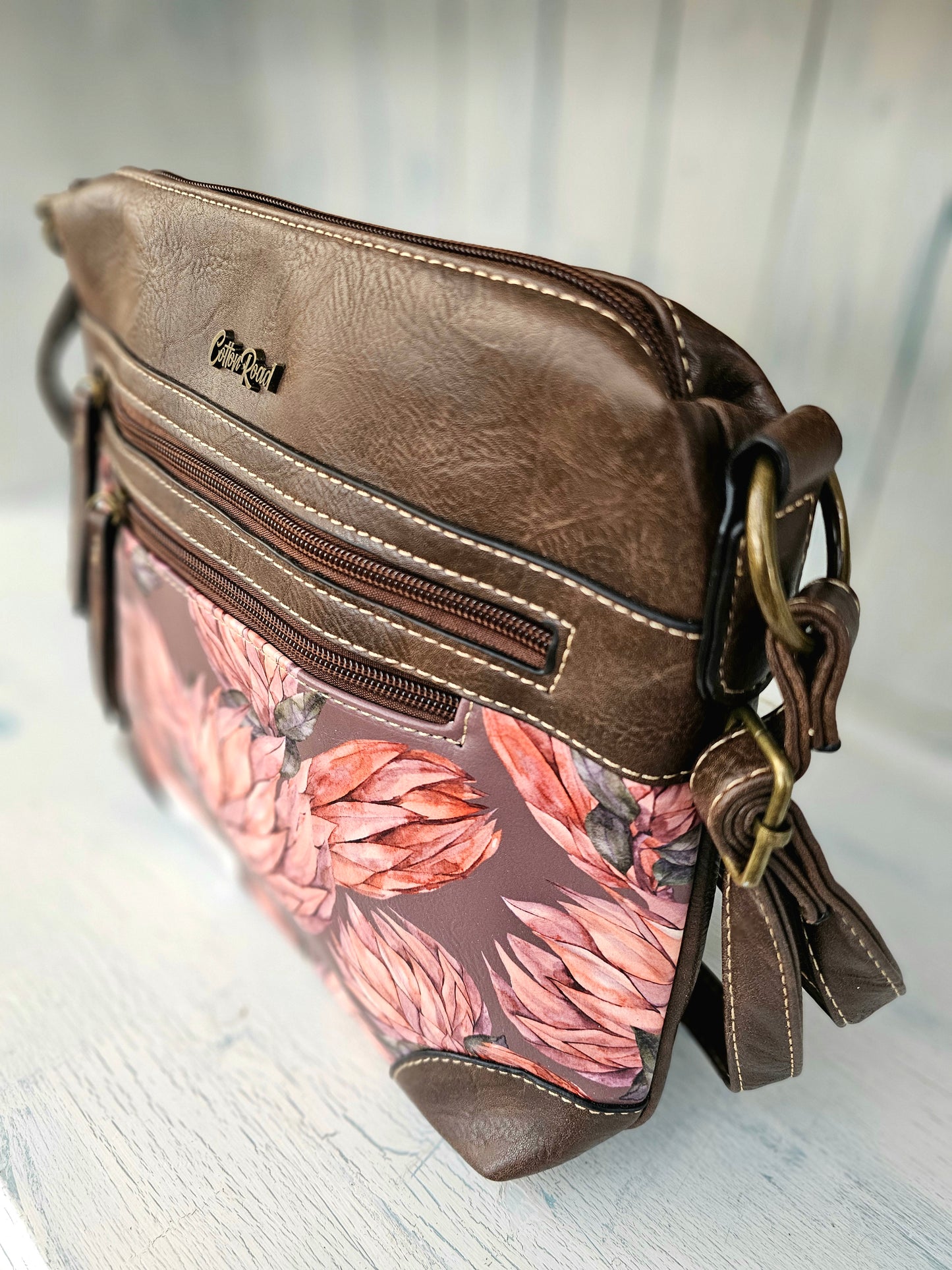 Handbag - orange protea