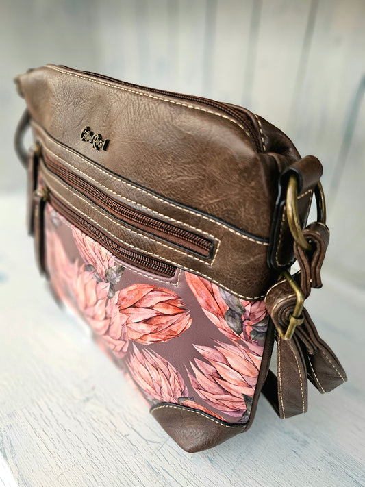 Handbag - orange protea