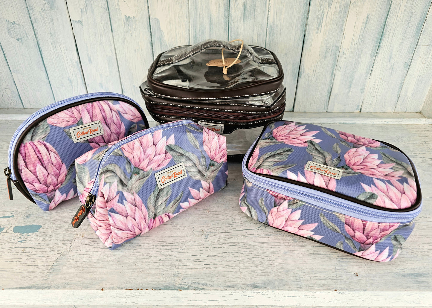 Vanity bag set - pink proteas